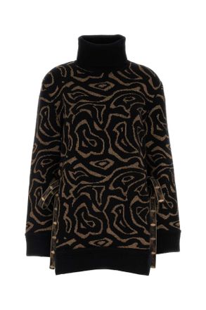 Emilio Pucci Emilio Pucci Embroidered Polyester Blend Oversize Sweater