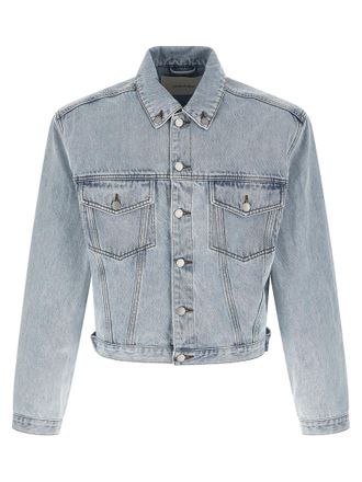 Entire studios Blue Cotton Denim Mens Jacket