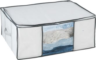 WENKO Caja De Almacenamiento Blanco Gris 65x50x27 Cm