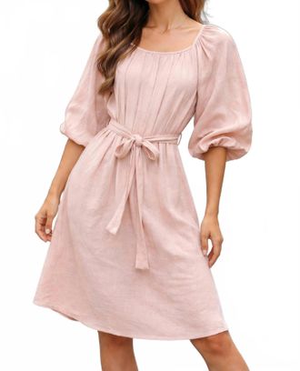 Karen Kane Blouson Sleeve Dress In Rose