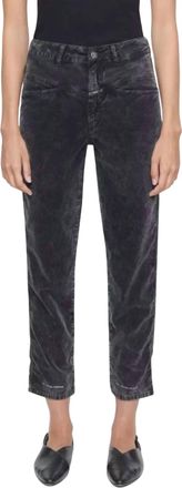 Closed Pedal Pusher Velvet Jean In Washed Black