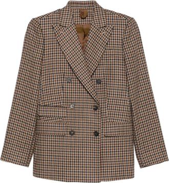 Max Mara Houndstooth Double-breasted Jacket