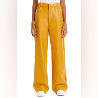 Honor The Gift Vegan Leather-Pant In Mustard