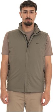 HUGO BOSS OW Lite-X Vest - Heren - Bodywarmers - Groen - S - Polyester - Jassen