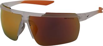 Nike Unisex Mens and Womens Sporty Wrap-Around Sunglasses Windshield M CW4663 - Transparent - One Size