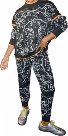 Never Fully Dressed Leg Knit Joggers In Bandana