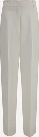 Max Mara Pantaloni Mstsumero in batavia di lino d&eacute;lav&eacute; Woman 42