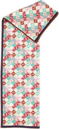 Fendi Silky Scarves, female, Multicolor, Size: ONE SIZE Silk Twill Square Foulard