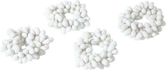 Tiramisu Set Of 4 Sculpted Cloud Cluster Napkin Rings