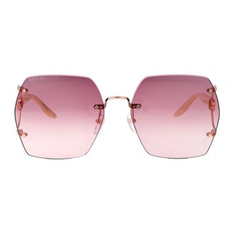Gucci Gg1562S Zonnebril - Dames - Accessoires - Paars - Maat: 62 MM Zijde
