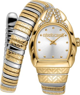 Roberto Cavalli Womens Snake Stainless Steel Watch