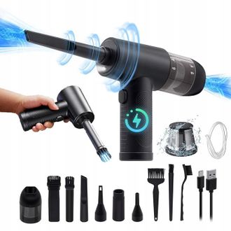 OEM Mini Aspiradora De Mano Para Coche 2 En 1 Inal&aacute;mbrica