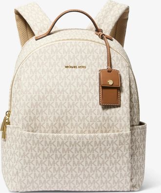 Michael Kors Sable Medium Signature Logo Backpack
