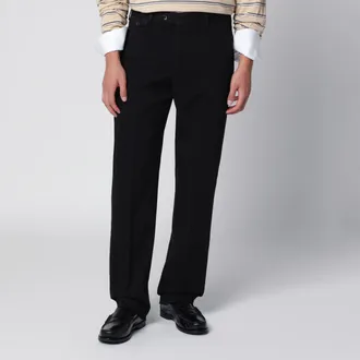 Pantaloni Torino Black Cotton Trousers