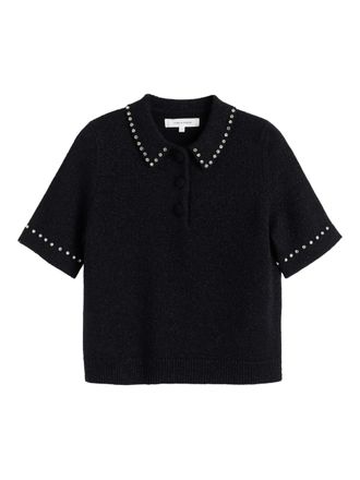 Chinti and Parker collared polo - women - Merino/Cashmere - LL - Black