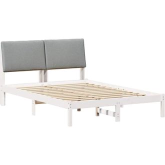 vidaXL Estructura De Cama Con Cabecera Y Gris Claro 140 X 200 Cm Vidaxl