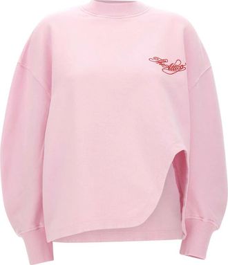 The Attico Side Slit Sweatshirt - Dames - Sweatshirts - Roze - XS - Katoen - Hoodies & sweatvesten