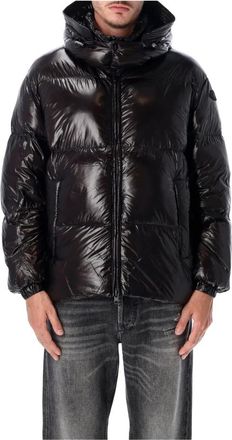 Diesel Rolfys Puffer Shiny - Heren - Winterjassen - Zwart - L - Leer - Jassen
