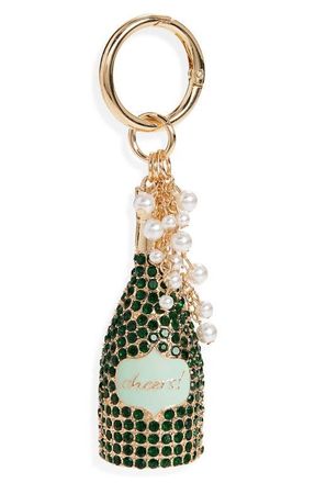 Chelsea28 Champagne Bag Charm in Green Multi- Gold at Nordstrom