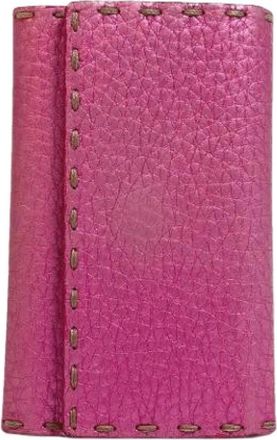 Fendi Pre-owned Wallets, female, Pink, Size: ONE SIZE Pre-owned Fabric Key Holder