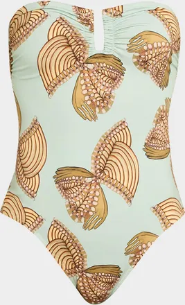 Ulla Johnson Monterey Strapless One-Piece Swimsuit