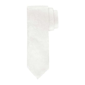 Profuomo Zijden Stropdas - Heren - Accessoires - Wit - Maat: ONE Size Zijde