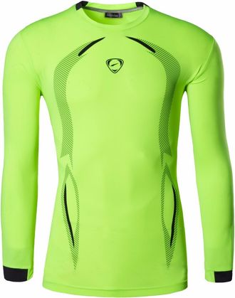 Jeansian Mens Casual Long Sleeves T-Shirts Wicking Running Sport Tee Shirt Top LA184 GreenYellow S