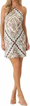 Minkpink Reese Floral Halter Mini Dress In White
