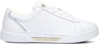 Tommy Hilfiger Chic Court Sneaker - Dames - Sneakers - Wit - 40 EU - Leer - Schoenen