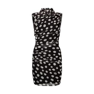 Liu Jo Polkadot Stretch Jersey Minijurk - Dames - Korte kleedjes - Zwart - S - Polyester - Kleedjes