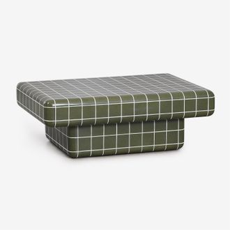 Sklum Mesa De Centro Para Jard&iacute;n Rectangular En Cemento Look Azulejo Eleonor Sklum