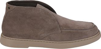 Baldinini Brown Suede Minimalist Ankle Boots