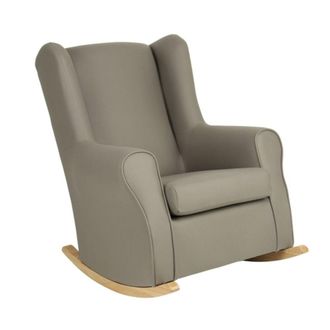 Muemue Sill&oacute;n mecedora con patas madera gris 95x81x104cm
