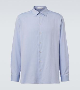 The Row Camisa Paxon de jacquard de seda