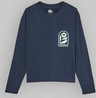 Quiksilver Standard T-Shirt manica Lunga blu