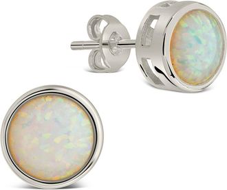 Sterling Forever Paxe Stud Earrings - Silver