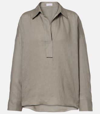 Brunello Cucinelli Oversized linen shirt