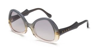 Marni Anu Ohia Yellow Faded LMP Mens Sunglasses Yellow Size 55