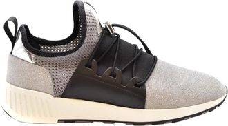 Sergio Rossi Luxe Sneakers voor modebewuste vrouwen - Dames - Sneakers - Grijs - 38 EU - Schoenen