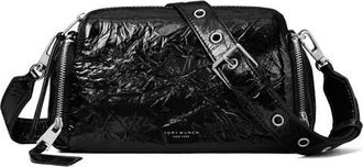 Tory Burch Perry Voyager Crinkled Patent Leather Crossbody Bag in Black at Nordstrom