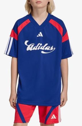 adidas House of Tiro T-Shirt in Mystery Ink/White/Pure Ruby at Nordstrom Rack, Size X-Large