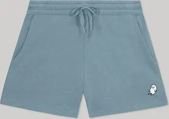 Dalix Womens Ghost Midweight Washed Fleece Shorts in Misty Blue at Nordstrom, Size Xx-Large