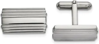 Diamond2Deal Stainless Steel Polished Cufflinks