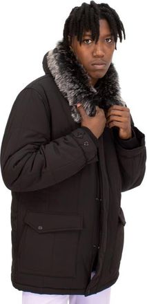 Lords of Harlech Duffy Quilted Ripstop Parka Jacket in Black at Nordstrom, Size X-Large