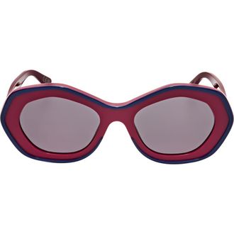 Marni 54mm Rectangular Sunglasses in Red /Grey at Nordstrom Rack