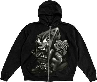 Travis Scott Cactus Jack by Travis Scott x Spongebob Legal Tender Zip Hoodie Black 01945-10004CJBTSX-BLAC