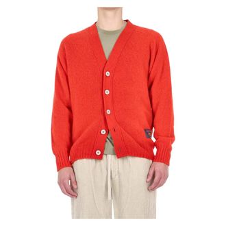 Howlin Shaggy Bear Cardigan - Heren - Truien - Rood - Maat: M Wol