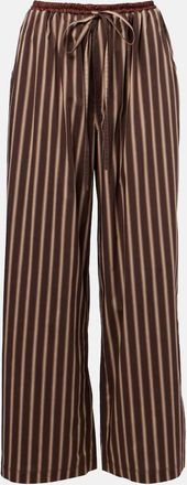 Jacques Wei Pantalones anchos en mezcla de algod&oacute;n a rayas