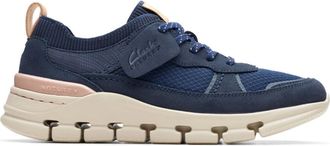Clarks Nature X Cove Sneakers - Dames - Sneakers - Blauw - 35 1/2 EU - Leer - Schoenen