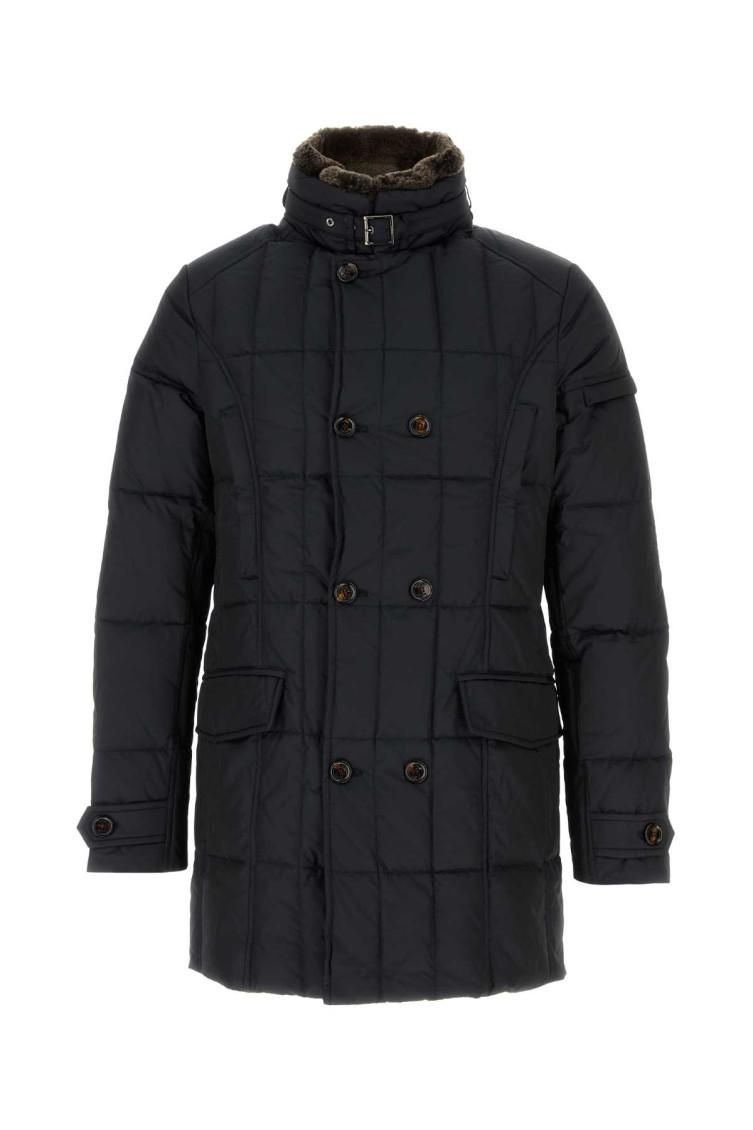 Moorer Single-Breasted Coats, male, Black, Size: M Black